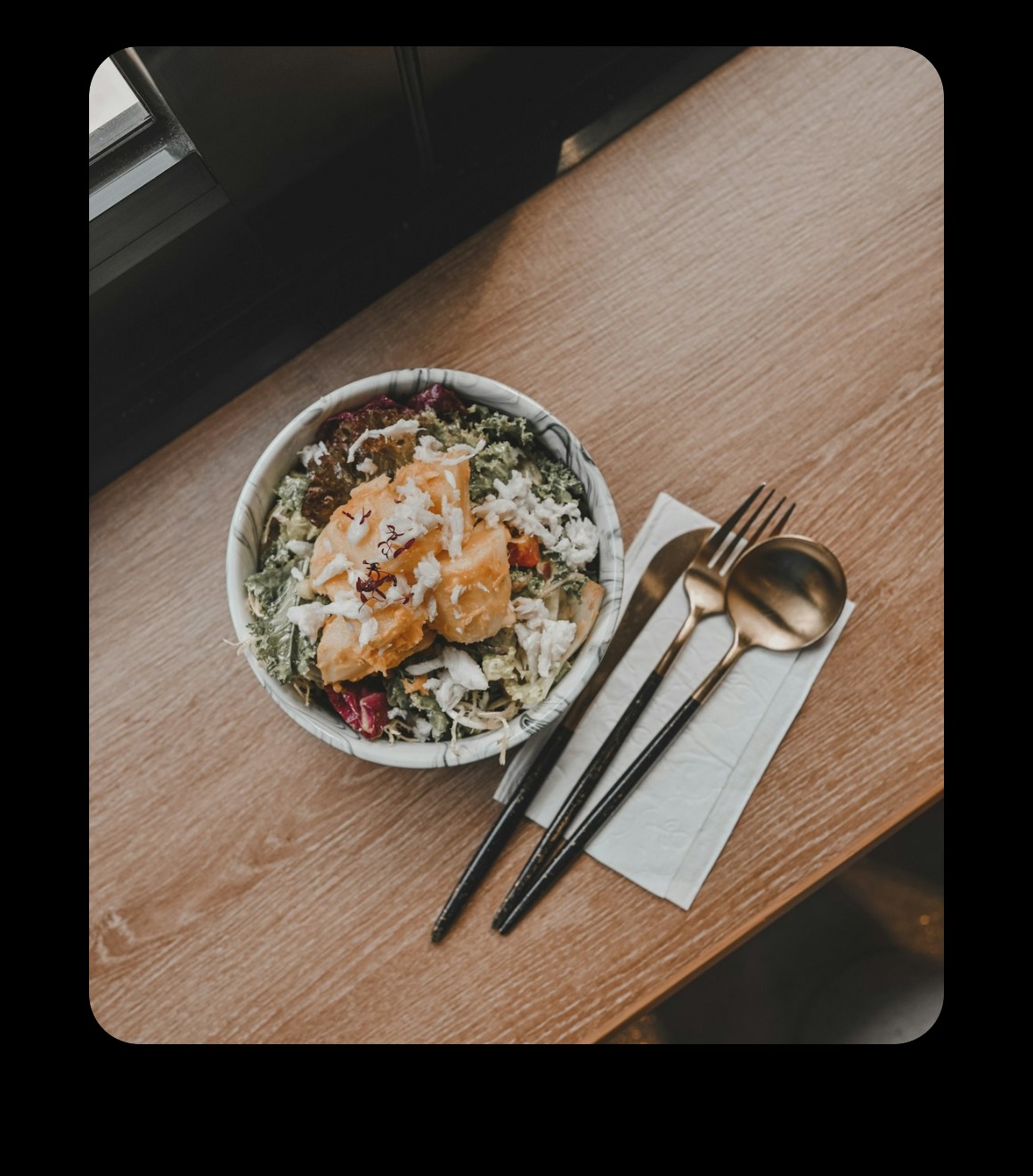 Healthy local meal bowl